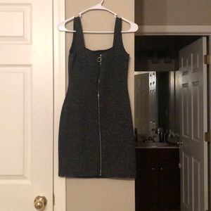 Fitted front zip dress